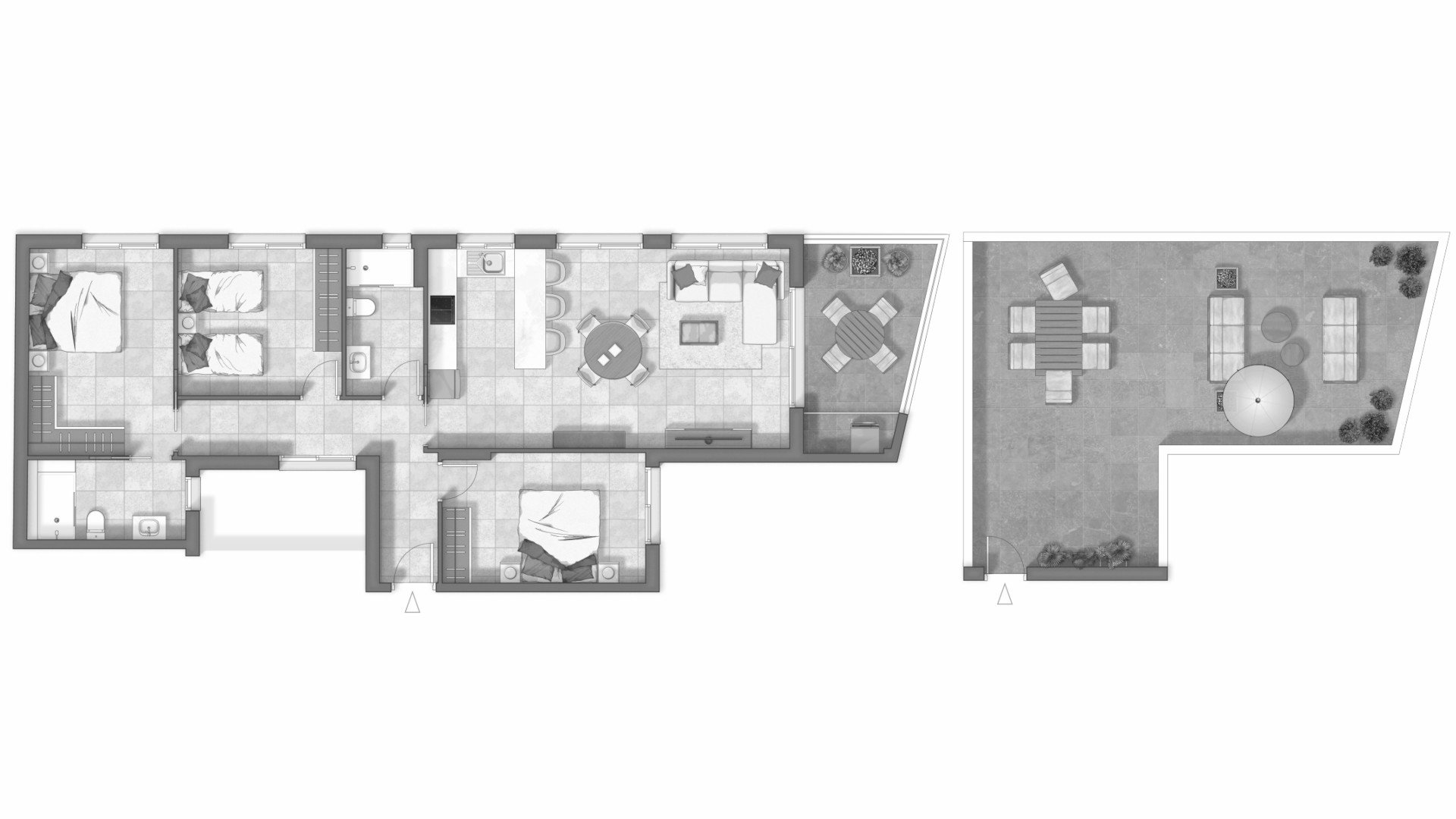 Apartment floor plan, 3 bedrooms in OASIS GUARDAMAR No. 6